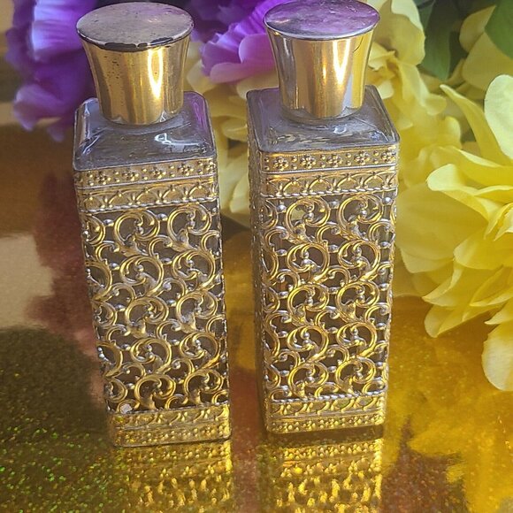 TIFFANY L'ARGENE LOT PERFUME 2 FLOZ USED 15% 60% Full Vintage VTG Filigree - Picture 2 of 5